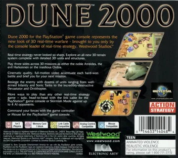 Dune 2000 (US) box cover back